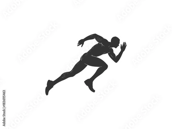 Obraz Running Man Silhouette