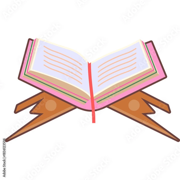 Fototapeta Quran Flat Icon Design