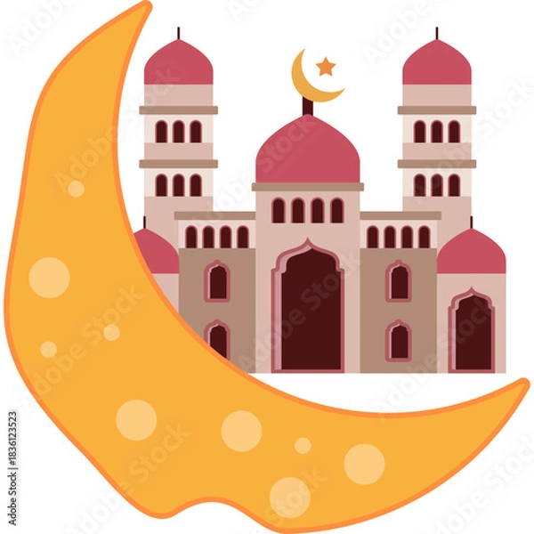 Fototapeta Eid ul Fitr Flat Icon Design