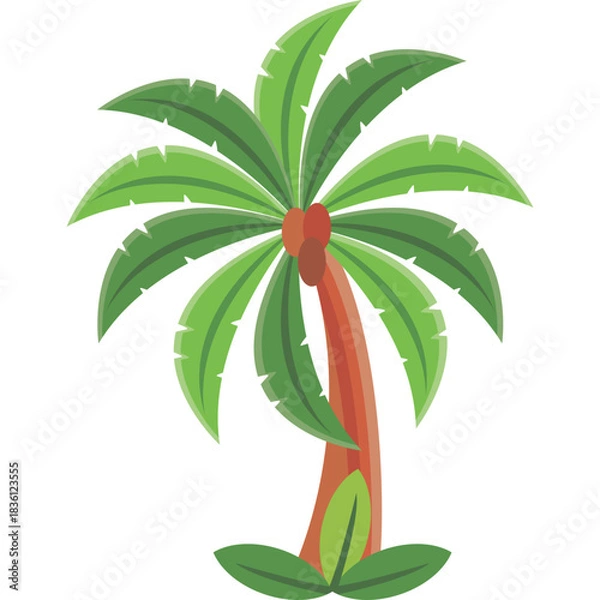 Fototapeta Palm Flat Icon Design
