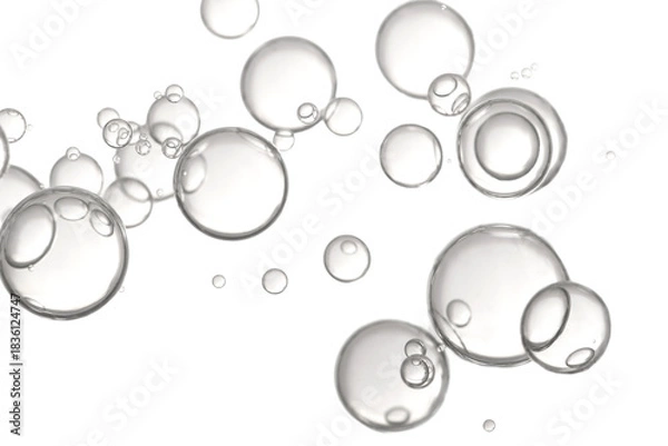 Obraz Light gray water bubbles
