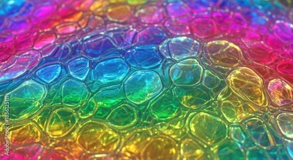 Fototapeta Dynamic Iridescent Rainbow Color Textured Surface Background Pattern