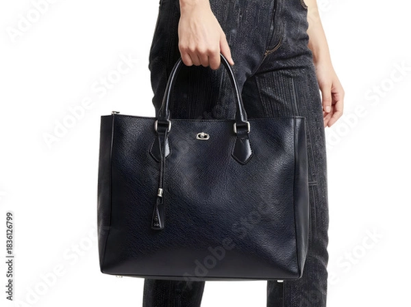 Obraz Female holding bag isolated