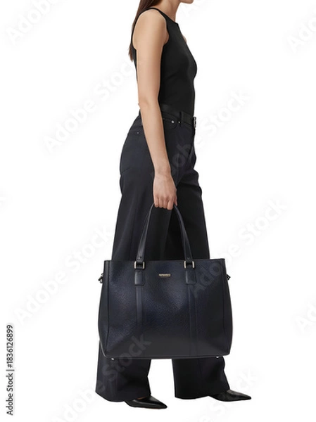 Obraz Female holding bag isolated