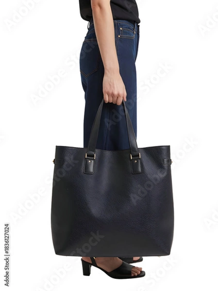 Obraz Female holding bag isolated