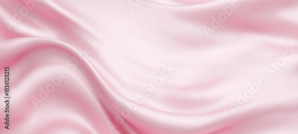 Obraz Pink fabric background with copy space 3D render