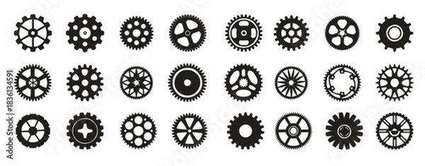 Fototapeta gear icon set vector template