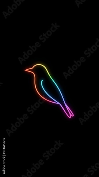 Obraz abstract colorful bird