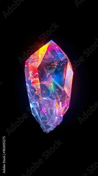 Obraz Iridescent Crystal Gemstone Fantasy Object Art