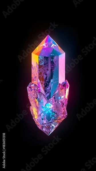 Obraz Mystical Quartz Crystal Radiating Light