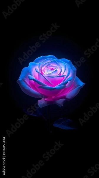Obraz Neon Rose Glows