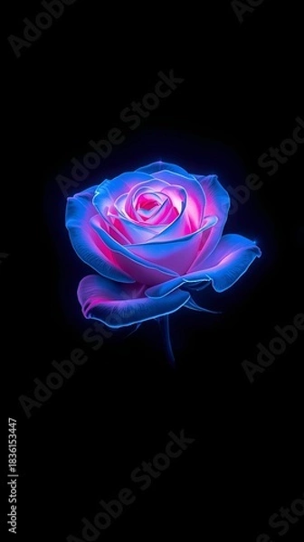 Obraz Holographic Rose Bloom