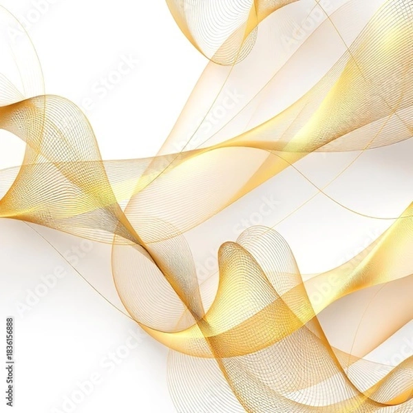 Fototapeta Abstract golden waves background design for graphic design and creative projects with elegant lines art