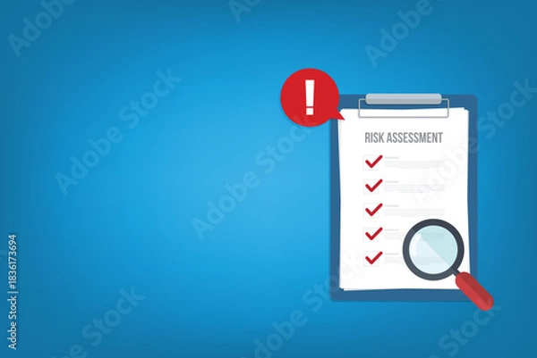 Obraz Risk assessment.  Risk management concept. 