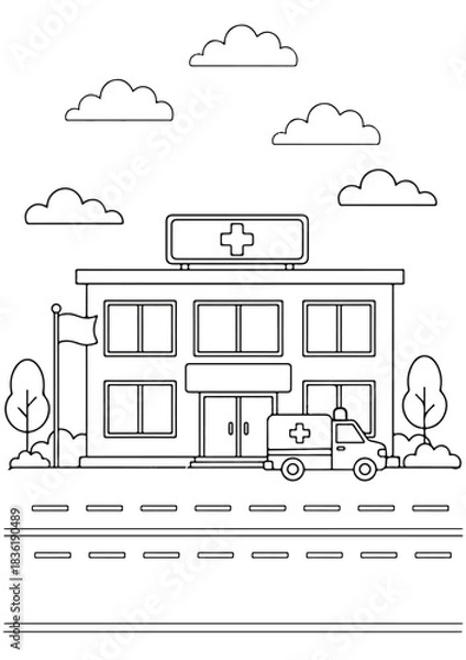 Fototapeta Building colouring creative