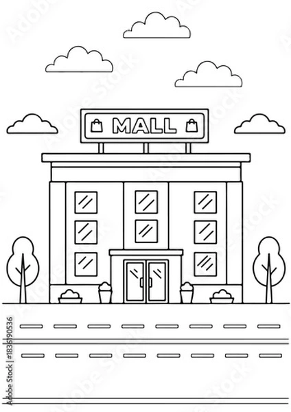 Fototapeta Building colouring creative