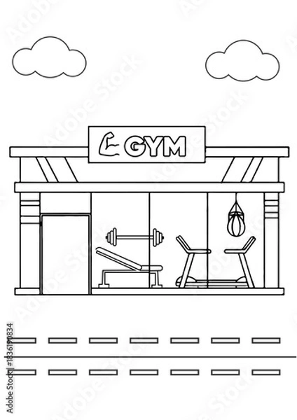 Fototapeta Building colouring creative