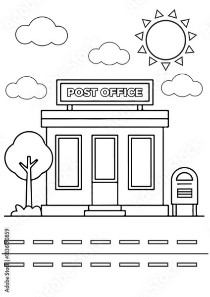 Fototapeta Building colouring creative