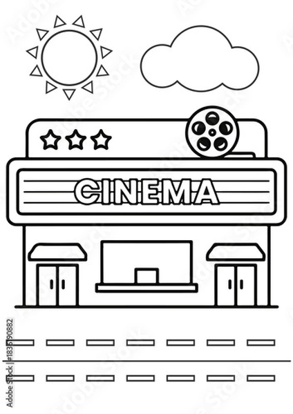 Fototapeta Building colouring creative