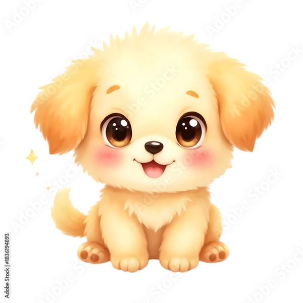 Obraz Kawaii Cloud-Shaped Animal Watercolor Clipart – Pastel Cute Cloud Panda, Bunny, Hedgehog, Owl, Fox, Seal, Kitten, Lamb, Elephant & Penguin – Soft Fluffy Pastel Creatures PNG