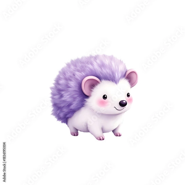 Obraz Kawaii Cloud-Shaped Animal Watercolor Clipart – Pastel Cute Cloud Panda, Bunny, Hedgehog, Owl, Fox, Seal, Kitten, Lamb, Elephant & Penguin – Soft Fluffy Pastel Creatures PNG