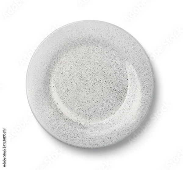 Obraz Empty grey speckled ceramic plate