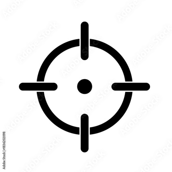 Obraz accuracy icon vector on white background