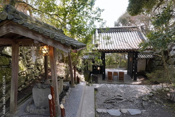 Obraz 滋賀・近江八幡　八幡山城本丸跡・村雲瑞龍寺
