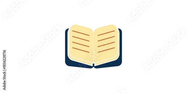 Obraz Simple book logo design premium vector