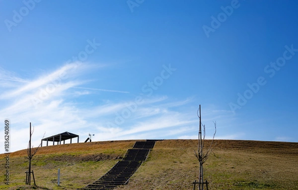 Fototapeta 秋の仙台市海岸公園野球場