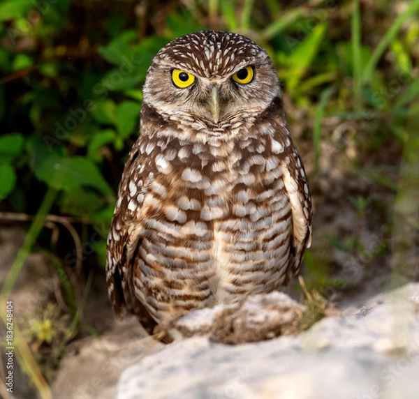 Obraz Burrowing Owl on a rock