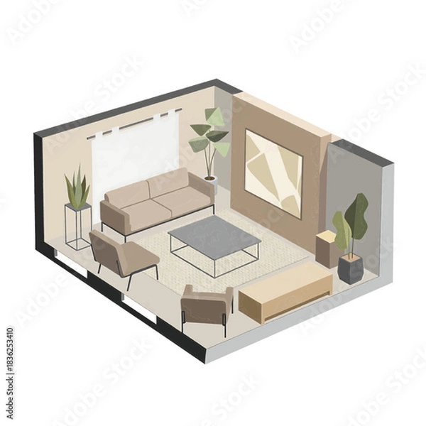 Fototapeta 3d render of a modern home