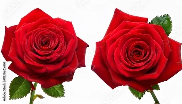 Obraz red rose on white background