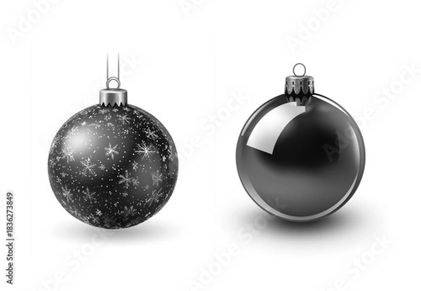 Obraz silver christmas ball