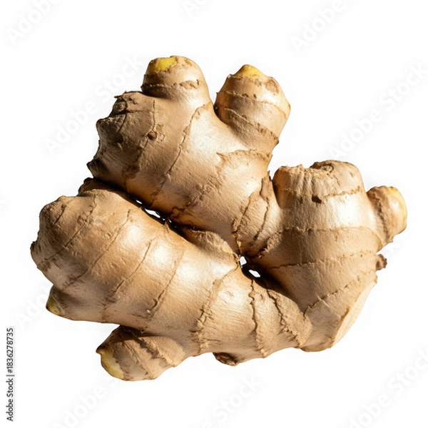 Obraz Fresh ginger root isolated on transparent background