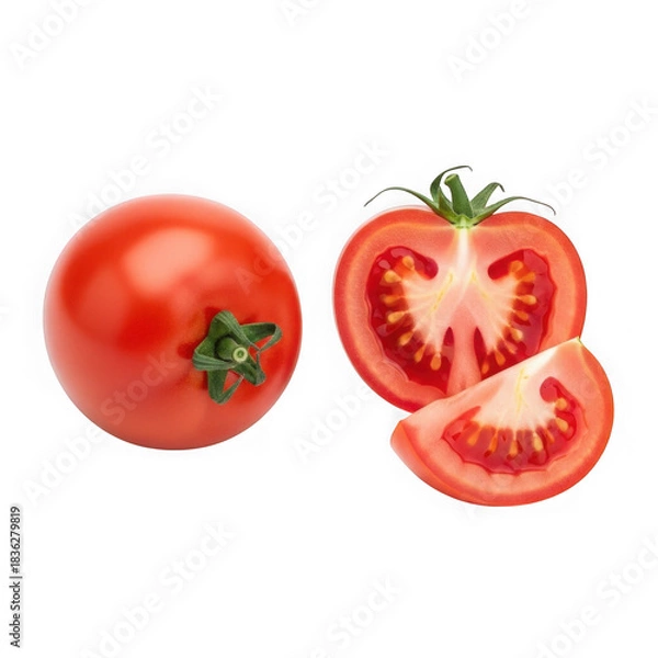 Obraz Fresh red tomato isolated on transparent background