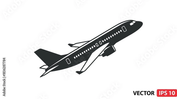 Obraz airplane on white background
