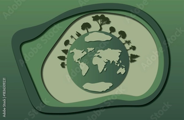 Obraz 3D Abstract Paper Art Pattern Imaginative World