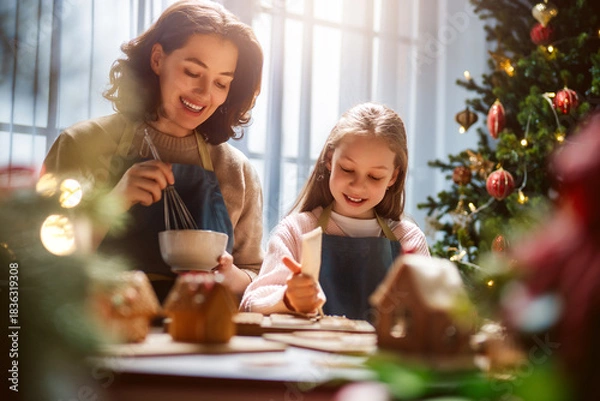 Obraz cooking gingerbread house