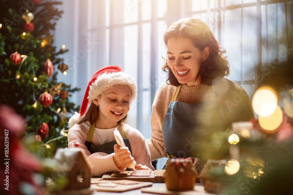 Obraz cooking gingerbread house