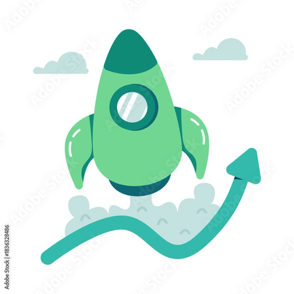 Fototapeta Editable design icon of business startup 