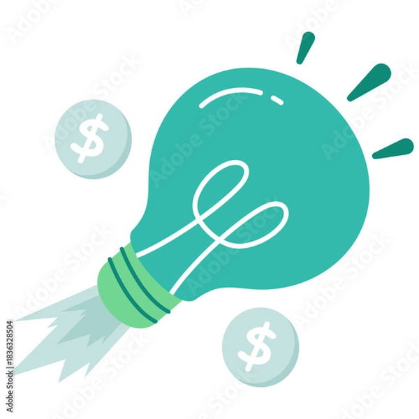 Fototapeta Trendy design icon of startup idea 