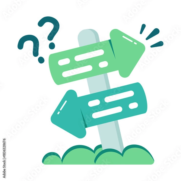 Fototapeta Editable design icon of decision making 