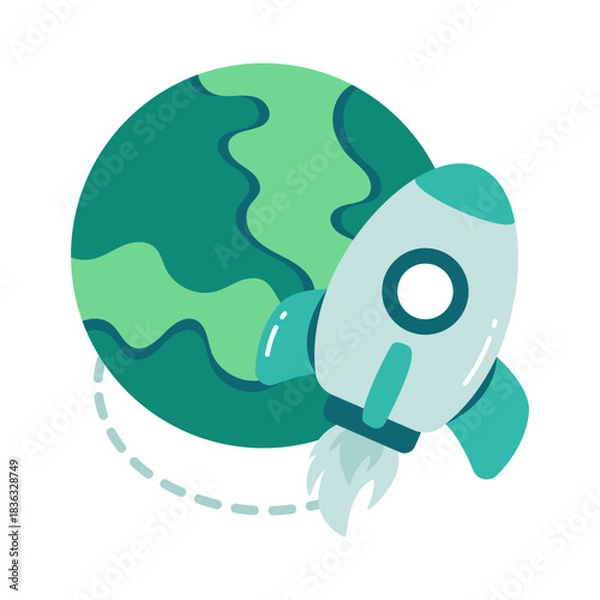 Fototapeta Modern design icon of global startup 