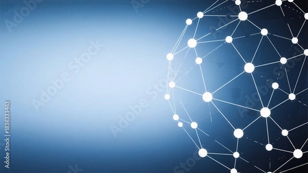 Fototapeta Abstract network connection pattern