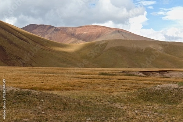 Fototapeta View of Moldo Too, a mountain range in the Inner Tian Shan. Naryn Region. Kyrgyzstan. Asia.