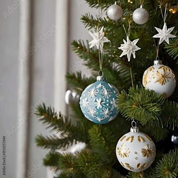 Fototapeta christmas tree decorations