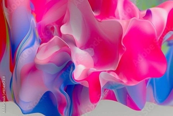 Obraz Vivid fluid abstract bloom