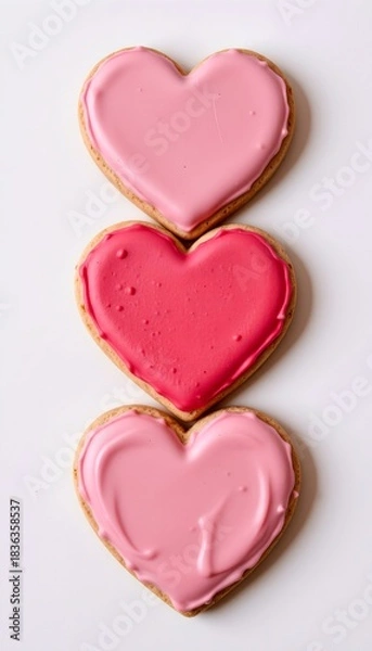 Obraz Pastel Thornheart Cookies with Glossy Icing Lined
