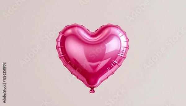 Obraz Shiny Pastel Inflated Heart Balloon
